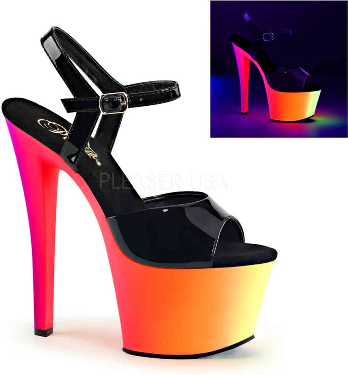 EU 35 = US 5 | RAINBOW-309UV | 7 Heel, 2 3/4 PF Ankle Strap Sandal